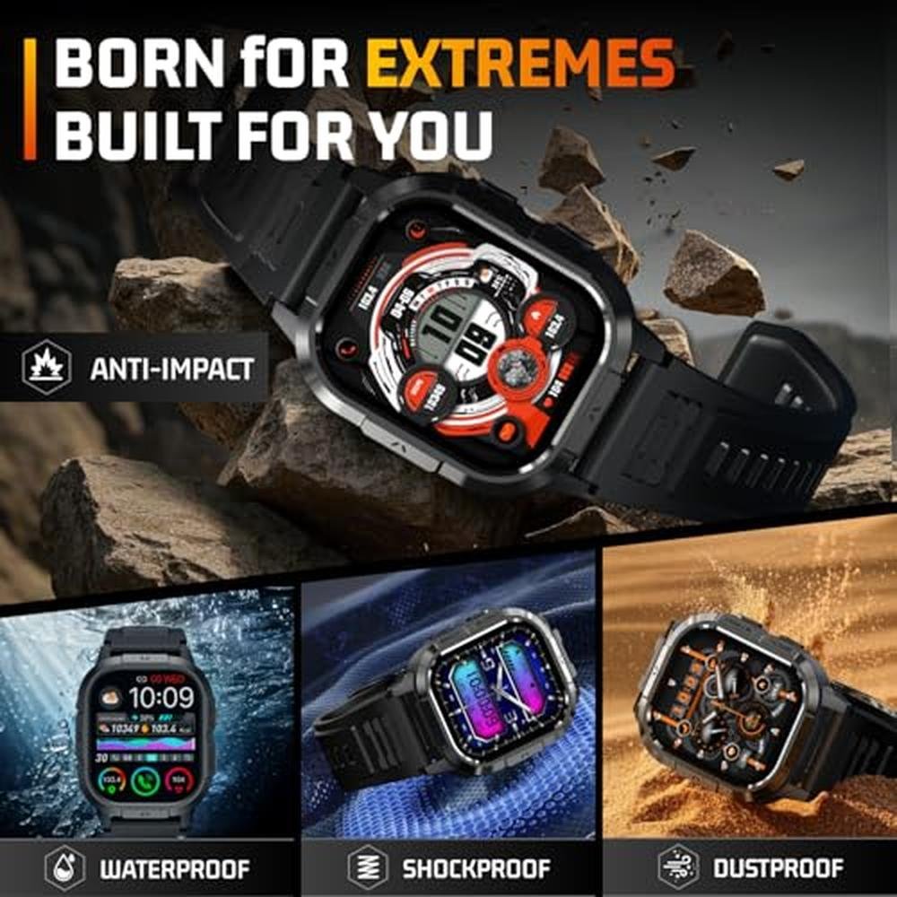 Military Watches: Tactical Smartwatch for Men 2.06 AMOLED – Close-up Detail