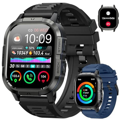 Military Watches: Tactical Smart Watch for Men with 2.06 – Front View