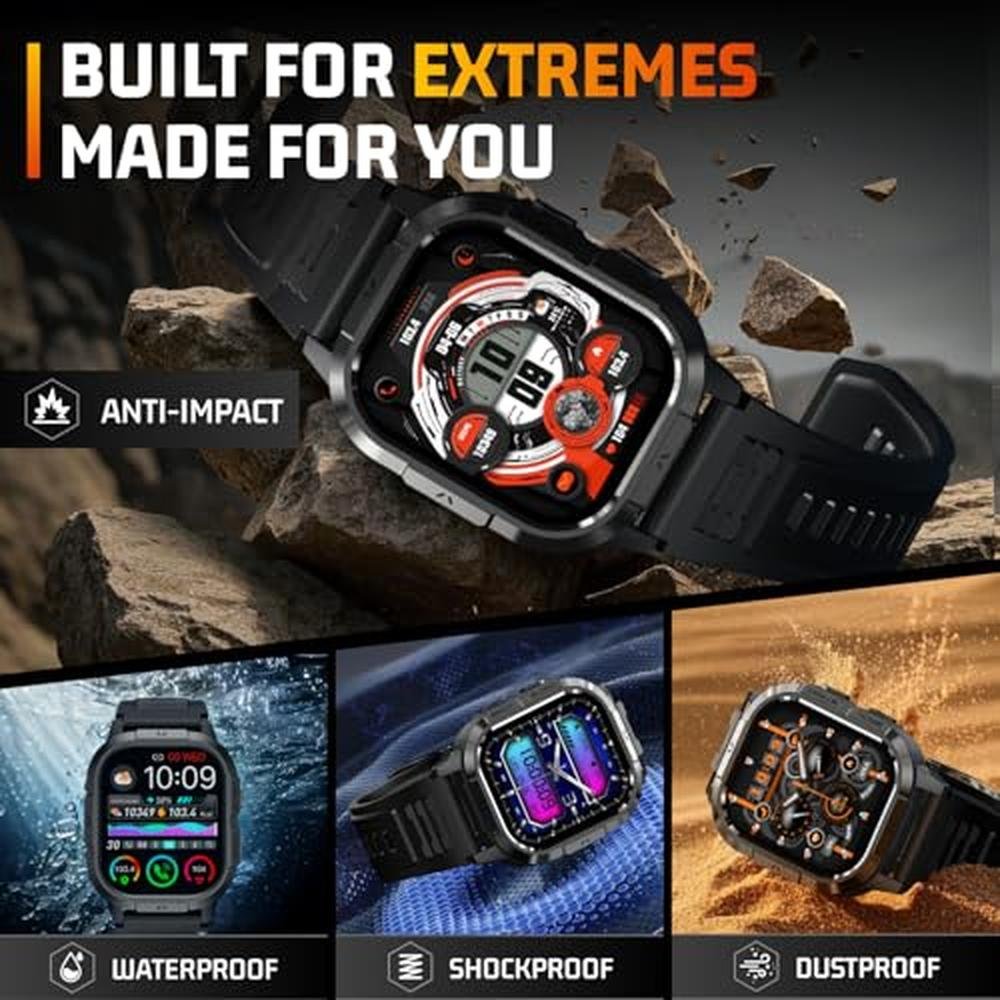 Military Watches: Tactical Smart Watch for Men with 2.06 – Close-up Detail
