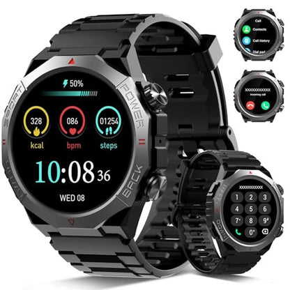 Watches Men: Military Smart Watches 1.39 HD Display – Front View