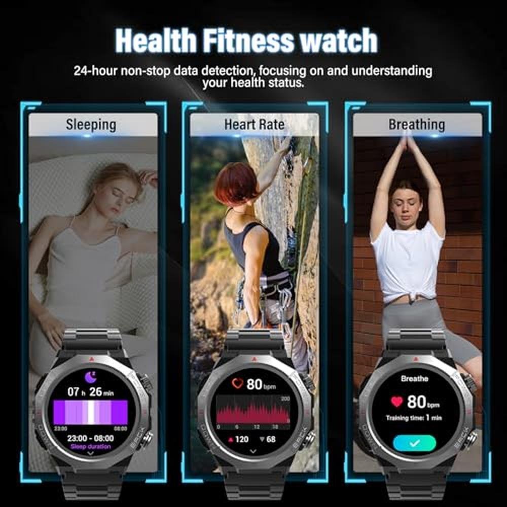 Watches Men: Military Smart Watches 1.39 HD Display – In Use