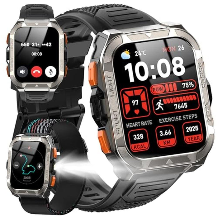 Fitness Watch for Men: Military Smart Watch with GPS – Front View