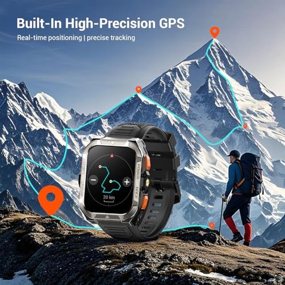 Fitness Watch for Men: Military Smart Watch with GPS – Close-up Detail