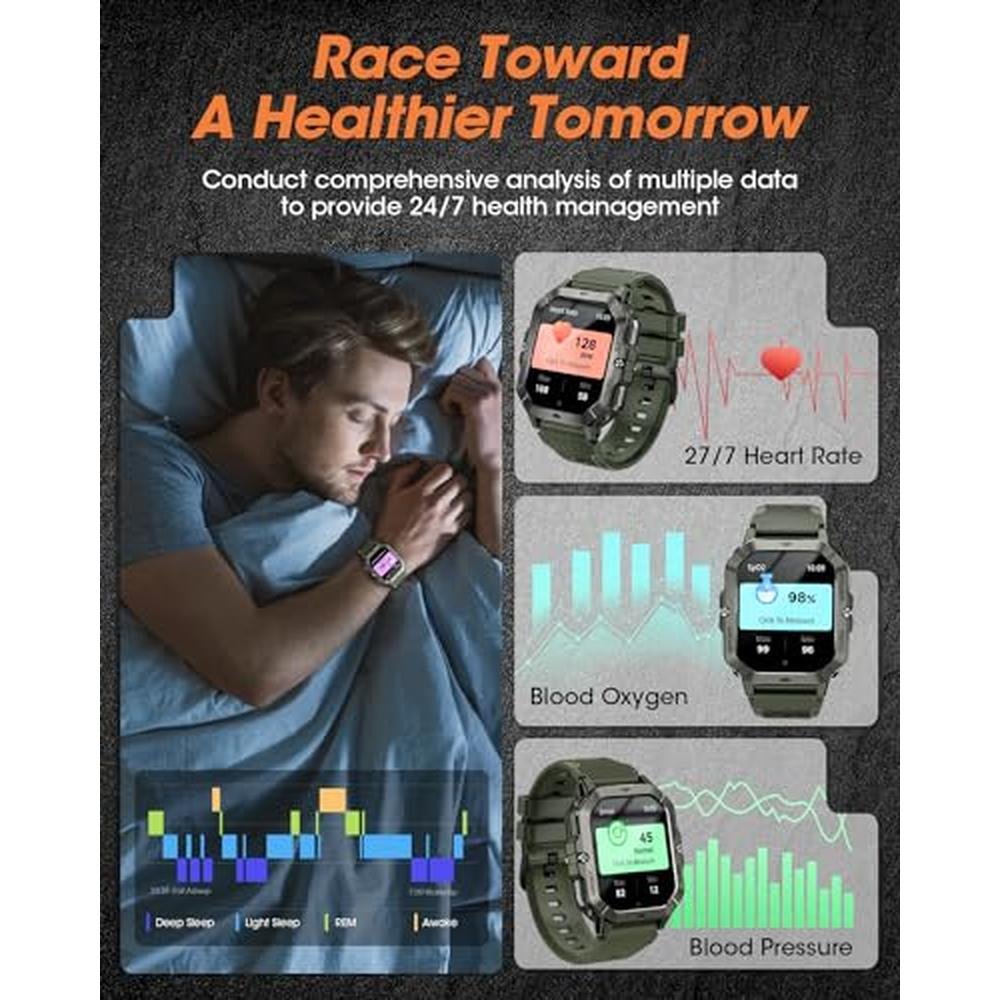 Military Smart Watches for Men – Side View