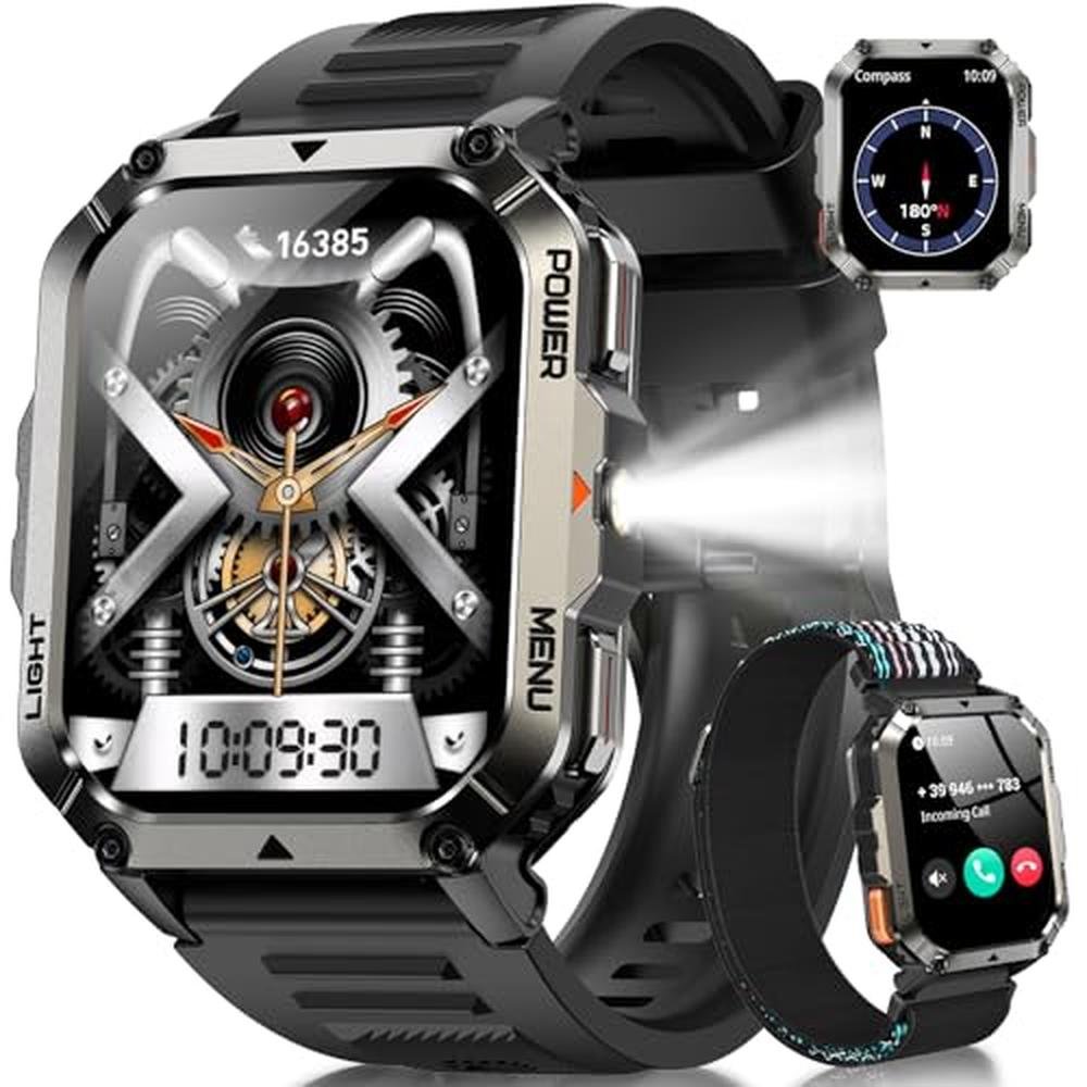 Sports Military Watch: Super Large 2.01 Fitness Watch HD – Front View