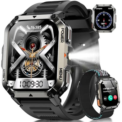 Sports Military Watch: Super Large 2.01 Fitness Watch HD – Front View