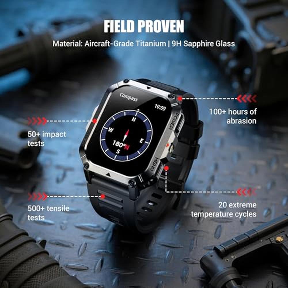 Sports Military Watch: Super Large 2.01 Fitness Watch HD – In Use