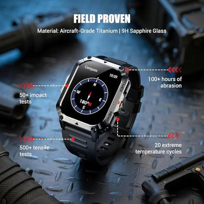 Sports Military Watch: Super Large 2.01 Fitness Watch HD – In Use