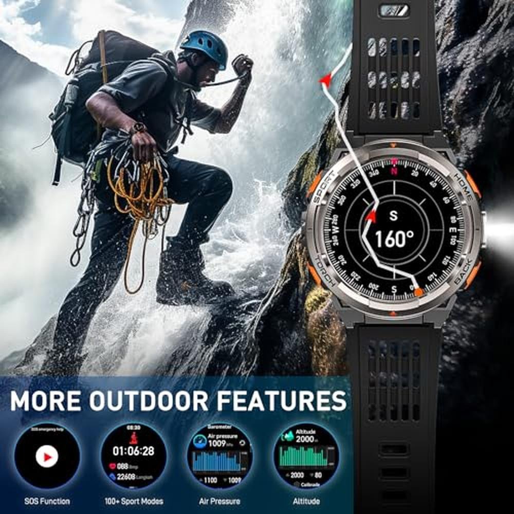Military Watches: Leuceira Smart Watch with LED Flashlight – In Use
