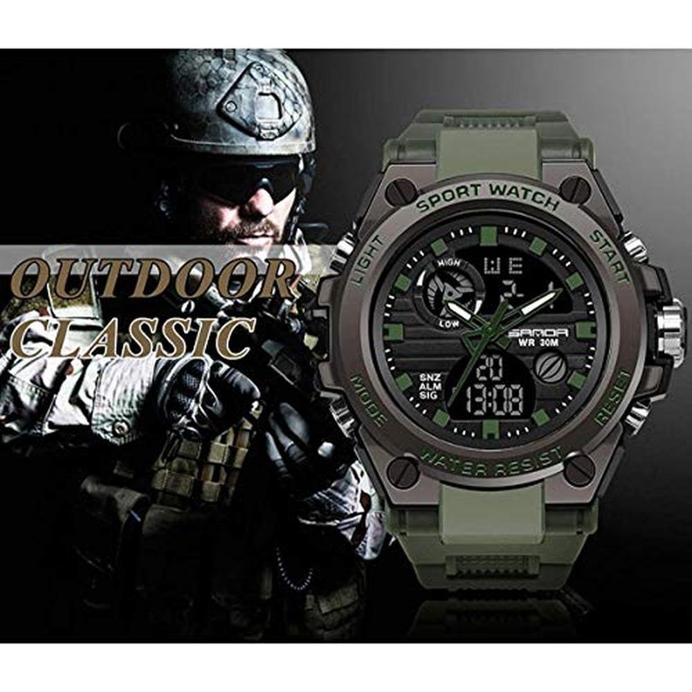 Military Watches: D-Silver Digital Watch Tactical Army – Close-up Detail