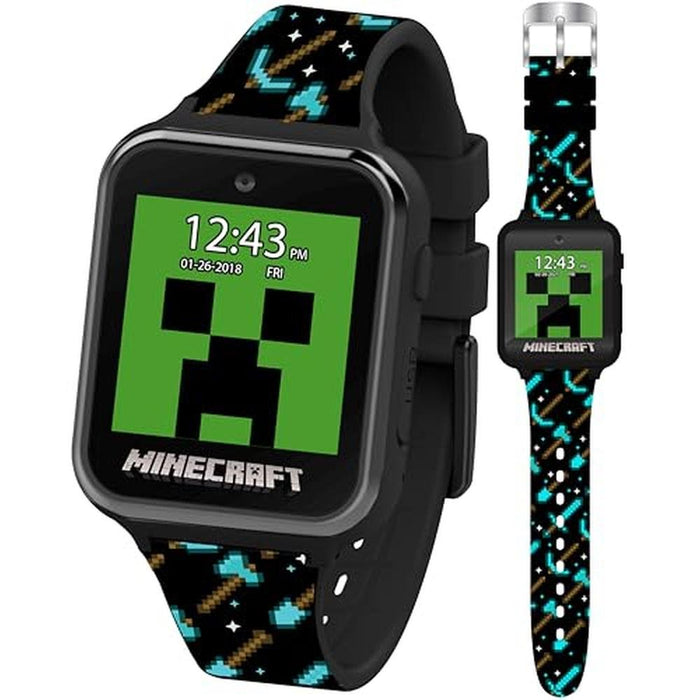 Minecraft Kids Smart Watch: Interactive Touchscreen with – Front View