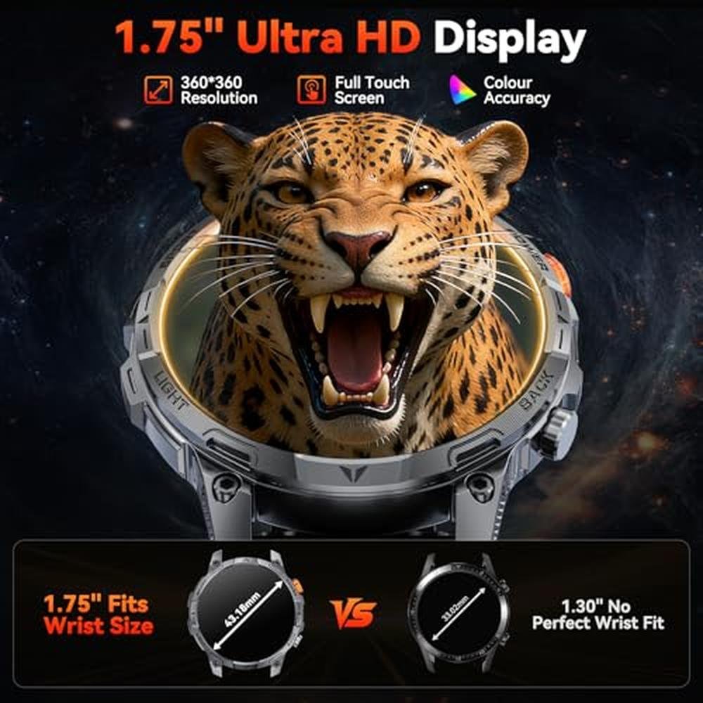 Watch Mingwear: Mingwear Military Smart Watches for Men – Close-up Detail
