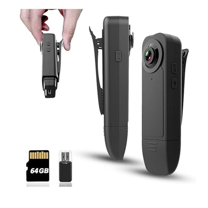 Body Camera: Mini Body Camera with Audio & Video Recording – Front View