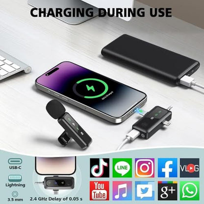 Microphone Lavalier: Mini 3-in-1 Wireless Lavalier – Close-up Detail