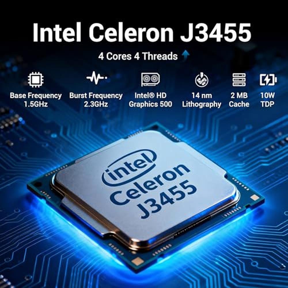 Mini PC Stick: Windows 11 Celeron J4105 8GB RAM 128GB eMMC – Close-up Detail