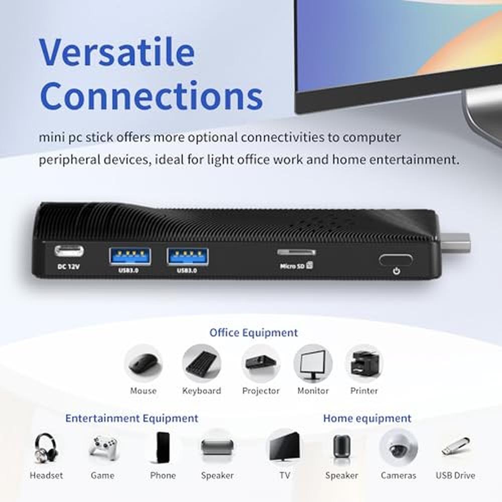 Mini PC Stick: Windows 11 Celeron J4105 8GB RAM 128GB eMMC – Packaging