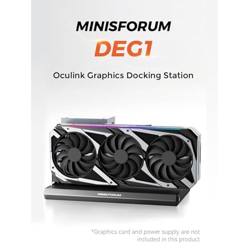 eGPU Docking Station: MINISFORUM DEG1 External GPU Enclosure – Side View