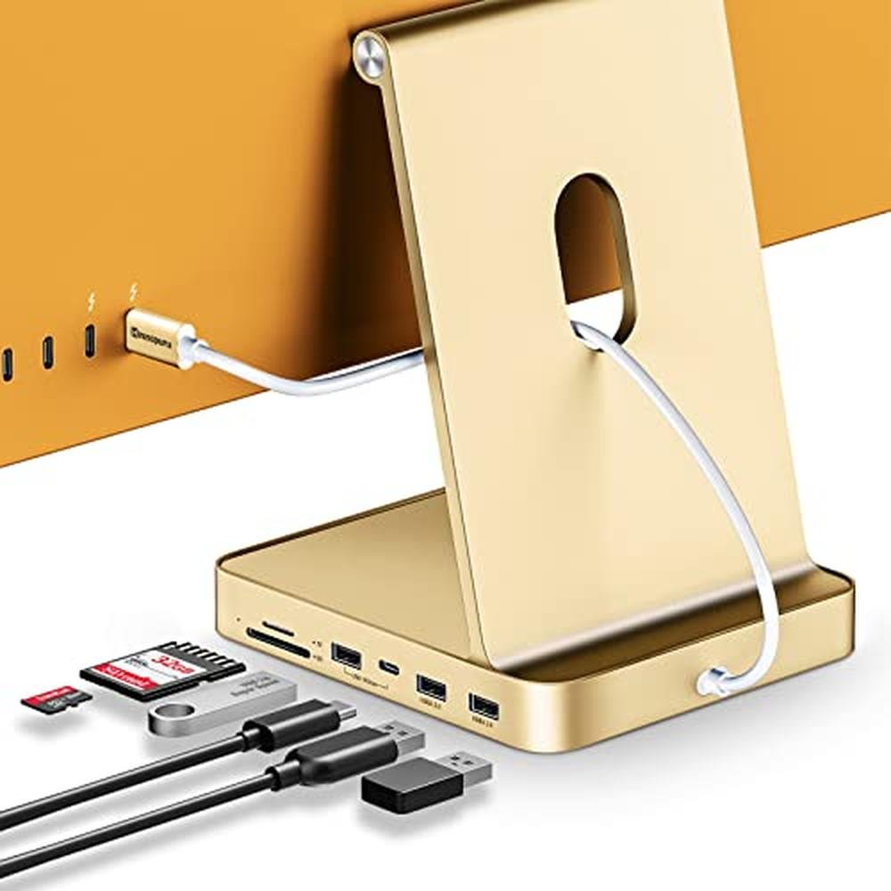 iMac Hub: Minisopuru USB C Hub for 24-inch iMac 2021-2024 – Front View