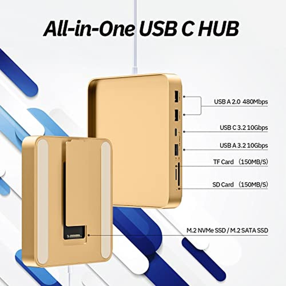 iMac Hub: Minisopuru USB C Hub for 24-inch iMac 2021-2024 – Side View