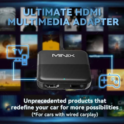 MINIX Car TV Mate: Premium CarPlay Adapter – In Use