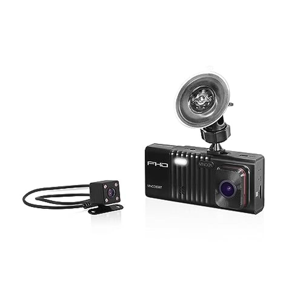 Minolta Dash Camera 3-Channel 1080P Car DVR with Rear & – Front View