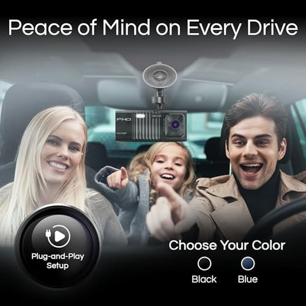 Minolta Dash Camera 3-Channel 1080P Car DVR with Rear & – Packaging
