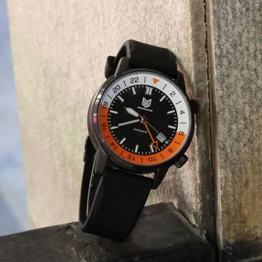 Steel Men's Watch: MINSKOLEI SHIELD MS-8658 GMT Mechanical – Packaging