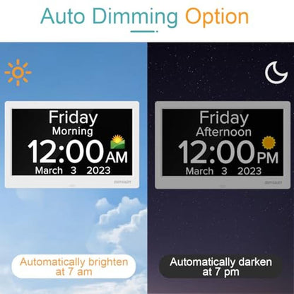 Mitoart 10.1 Inch Digital Alarm Clock – Side View