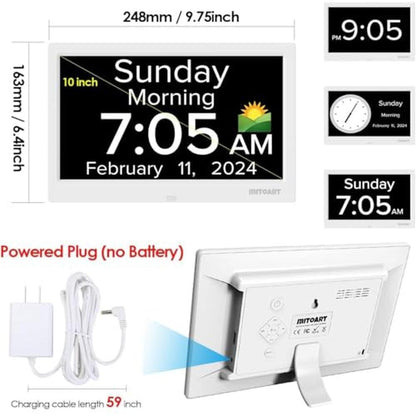 Mitoart 10.1 Inch Digital Alarm Clock – Packaging
