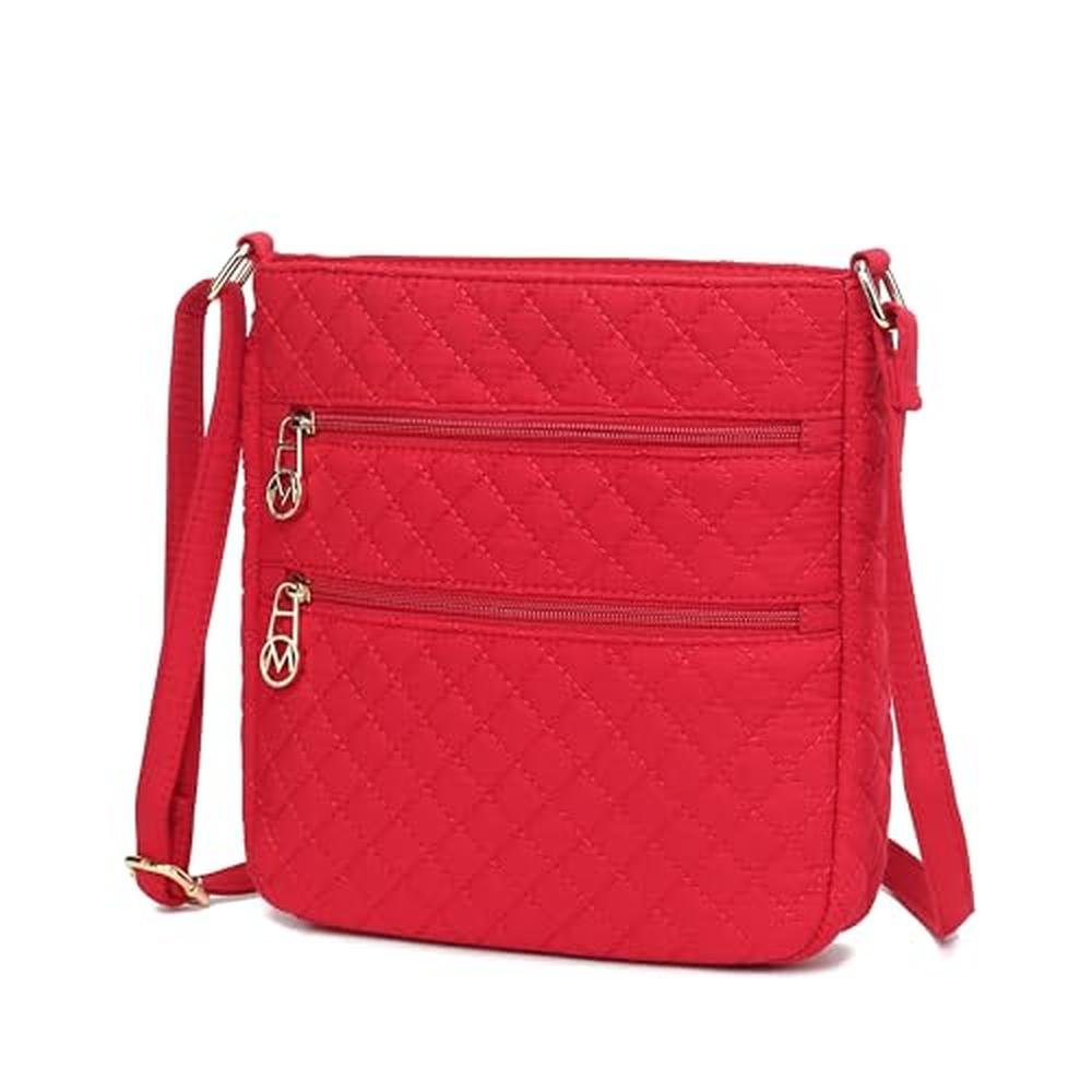 MKF Collection: Mia K Quilted Solid Crossbody Handbag – Front View
