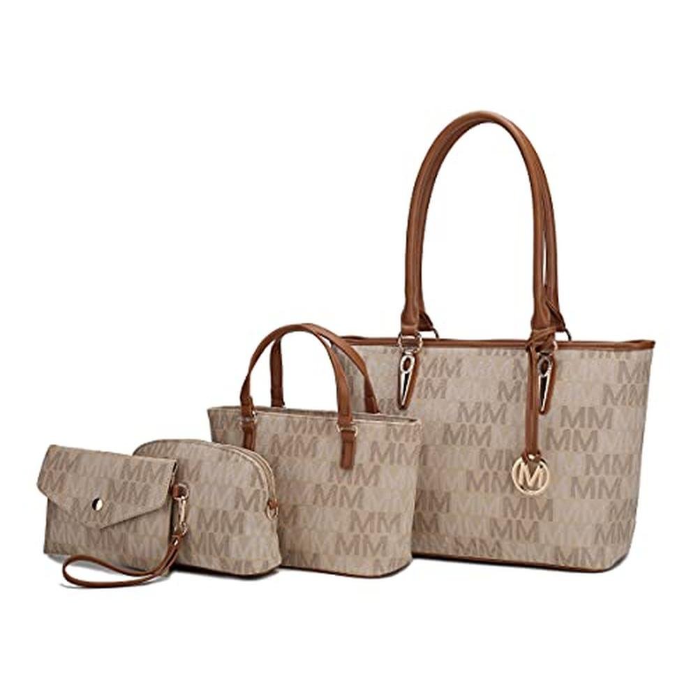 MKF Collection: Mia K Alexy Beige Tote Bag – Front View