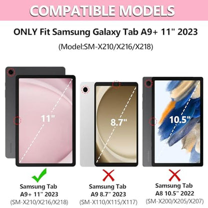Galaxy Tab A9 Plus Case: MMK Wireless Detachable Keyboard – Side View