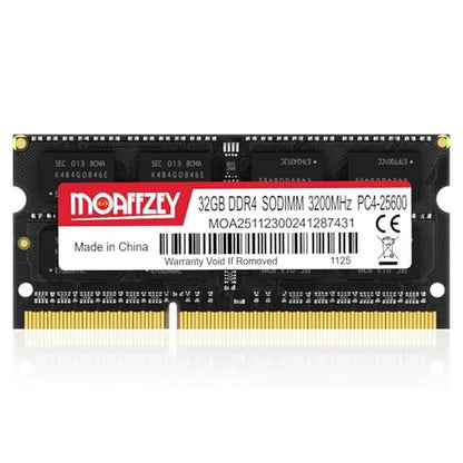 Moaffzey 32GB DDR4 RAM 3200MHz PC4-25600 CL22 Laptop Memory – Front View
