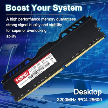 RAM Desktop: Moaffzey DDR4 32GB 3200MHz – Side View