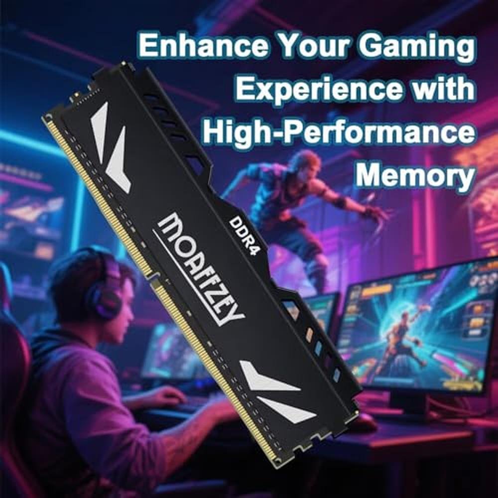 RAM Desktop: Moaffzey DDR4 32GB 3200MHz – Close-up Detail