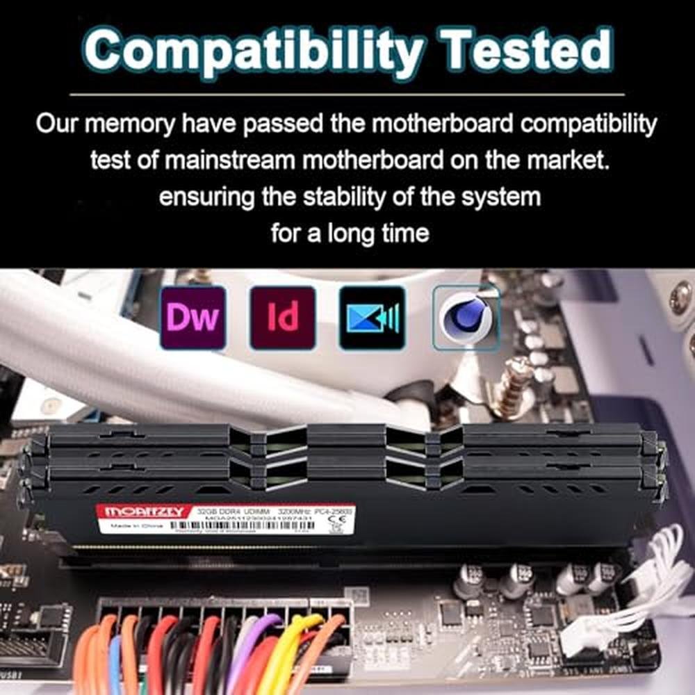 RAM Desktop: Moaffzey DDR4 32GB 3200MHz – In Use