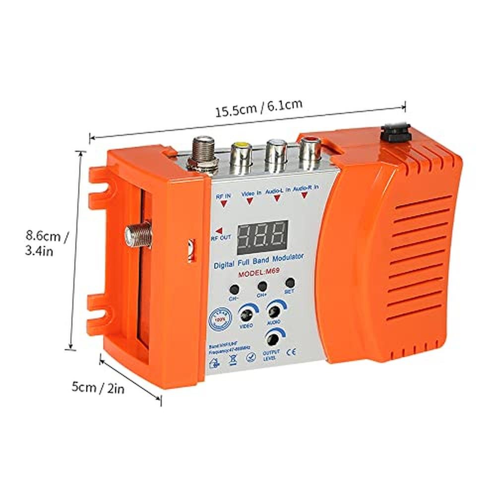 Modulator Converter: Weytoll Compact RF Modulator Audio – Close-up Detail