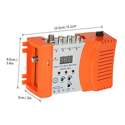 Modulator Converter: Weytoll Compact RF Modulator Audio – Close-up Detail