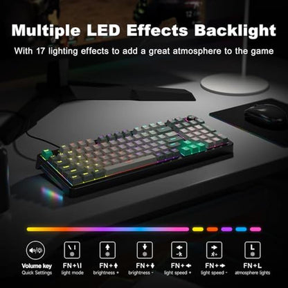 Keyboard Mofii: MOFII AK96 Mechanical Gaming Keyboard Full – Side View