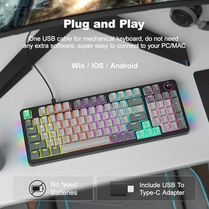 Keyboard Mofii: MOFII AK96 Mechanical Gaming Keyboard Full – In Use