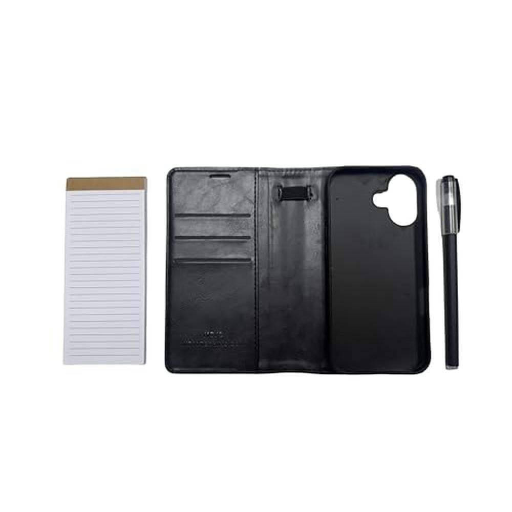 Phone Case: MOJO Notepad iPhone 13 14 15 17 Folding Wallet – Close-up Detail