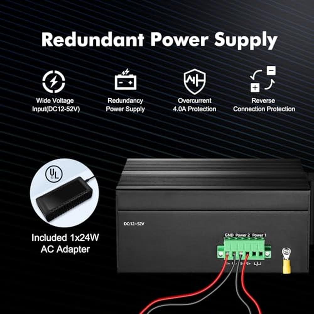Gigabit Switch: MokerLink 16 Port Industrial DIN-Rail – In Use