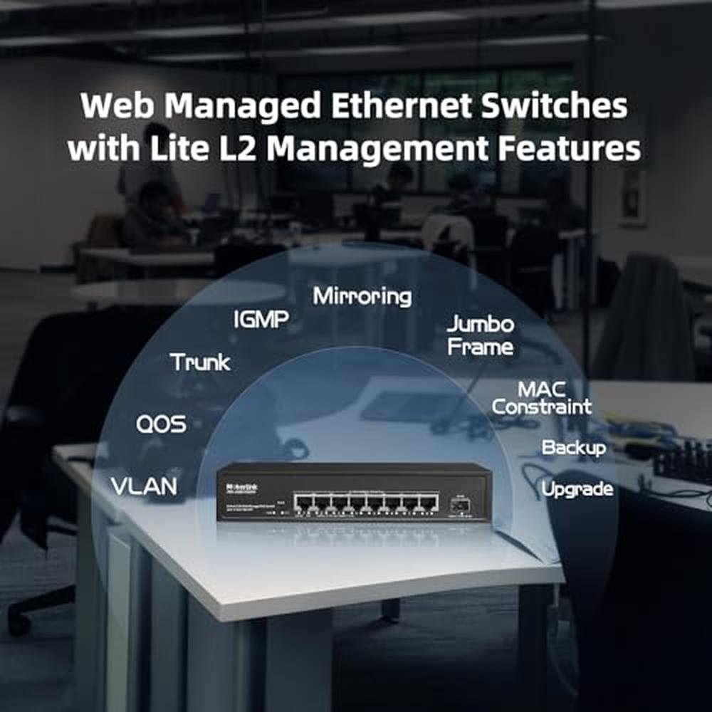 Port PoE Switch: MokerLink 8 Port 2.5 Gigabit PoE Web – Packaging