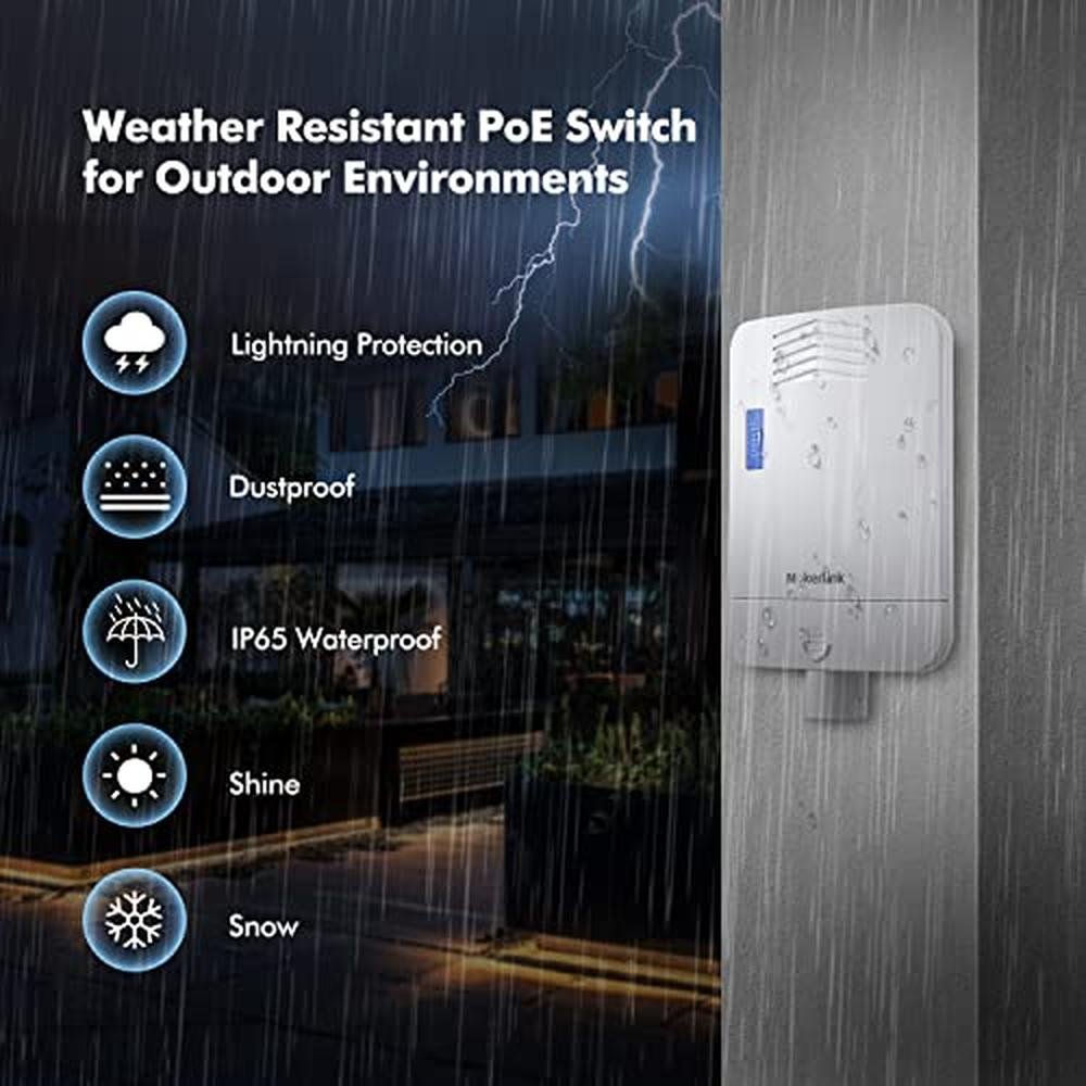 Gigabit PoE Switch: MokerLink Outdoor 6 Port 4 Gigabit PoE – Packaging