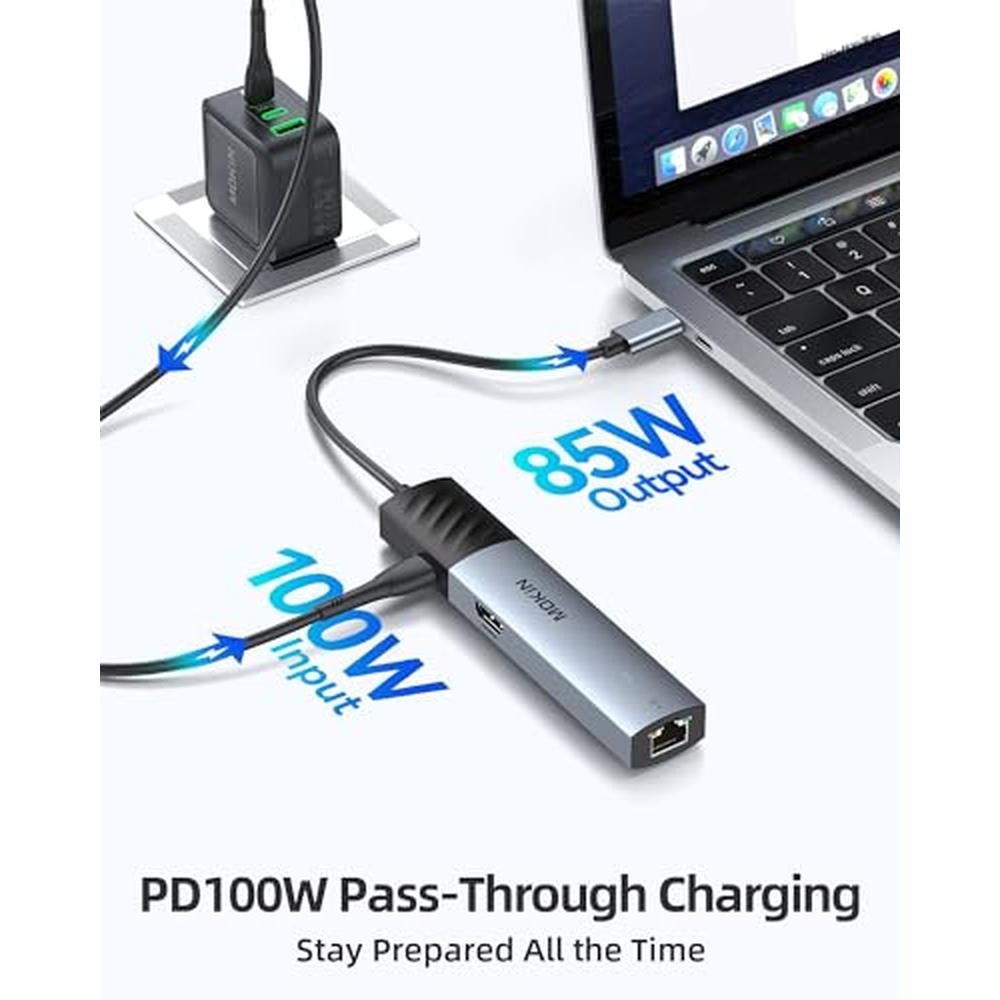 10gbps MacBook Pro Hub: Mokin 7-in-1 USB-C Adapter – In Use