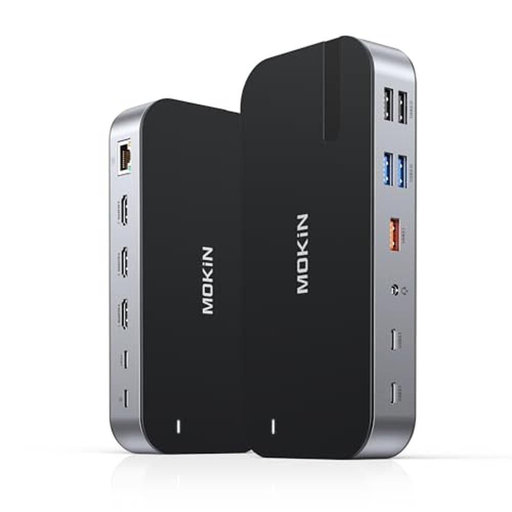 Dock Mokin: MOKiN 16-in-1 Laptop Dock USB-C Triple Monitor – Front View