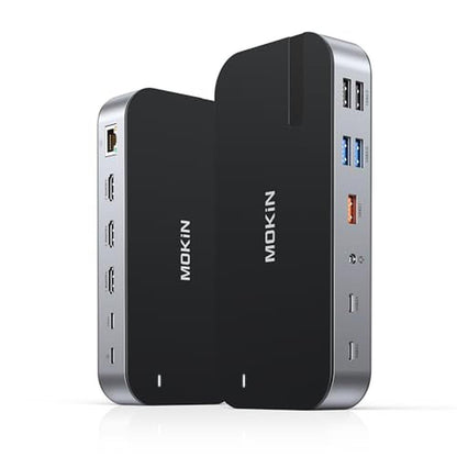 Dock Mokin: MOKiN 16-in-1 Laptop Dock USB-C Triple Monitor – Front View