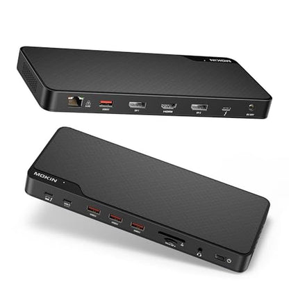 Docking Station: MOKiN Thunderbolt 4 Dock 16 Ports Laptop – Front View