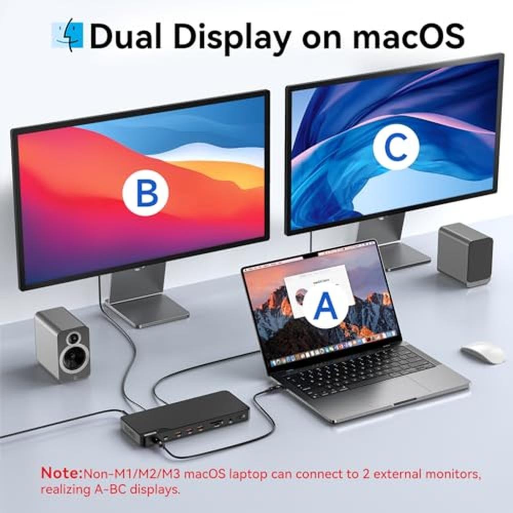 Docking Station: MOKiN Thunderbolt 4 Dock 16 Ports Laptop – Close-up Detail