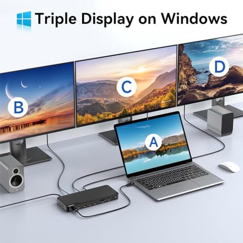 Docking Station: MOKiN Thunderbolt 4 Dock 16 Ports Laptop – In Use